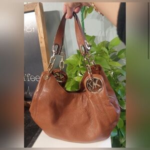 Michael Kors Tan Leather Shoulder Bag